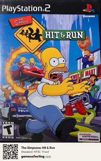 The Simpsons: Hit & Run PlayStation 2, NTSC box front