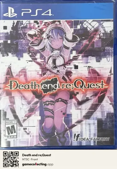 Death end re;Quest PlayStation 4, NTSC box front
