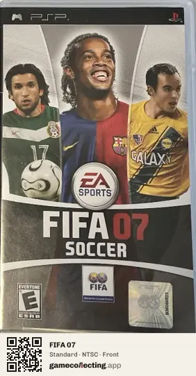 FIFA 07 PlayStation Portable, NTSC box front