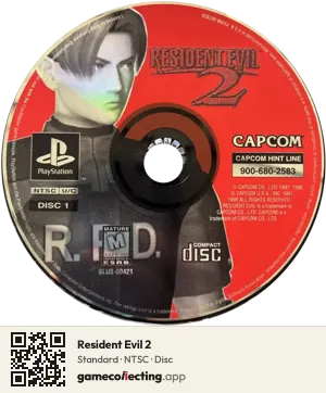 Resident Evil 2 PlayStation, NTSC disc