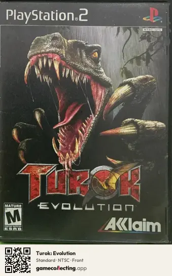 Turok: Evolution PlayStation 2, NTSC box front