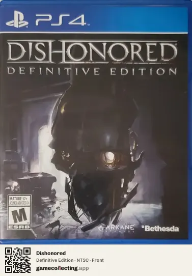 Dishonored PlayStation 4, NTSC box front