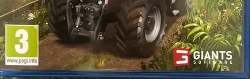 Farming Simulator 22, the PEGI square on its front