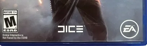 Battlefield 1, the ESRB box on its front