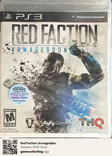 Red Faction: Armageddon PlayStation 3, NTSC box front