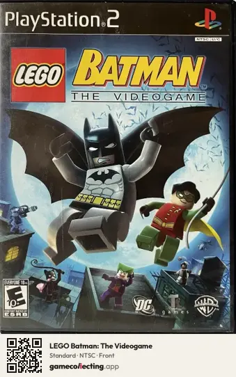 LEGO Batman: The Videogame PlayStation 2, NTSC box front