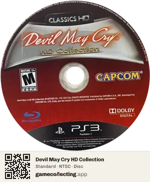 Devil May Cry HD Collection PlayStation 3, NTSC disc