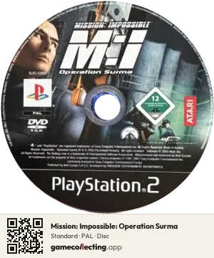 Mission: Impossible: Operation Surma PlayStation 2, PAL disc