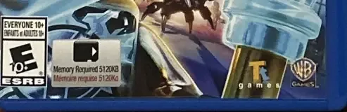 LEGO Ninjago: Nindroids, the ESRB box on its front