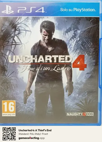 Uncharted 4: A Thief's End PlayStation 4, Italy box front
