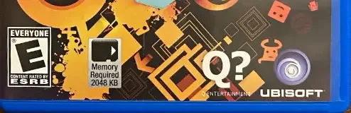 Lumines Electronic Symphony, the ESRB box on its front