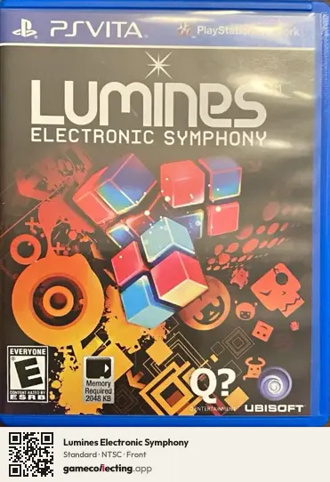 Lumines Electronic Symphony PlayStation Vita, NTSC box front