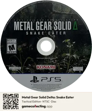 Metal Gear Solid Delta: Snake Eater PlayStation 5, NTSC disc