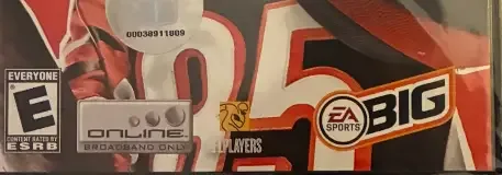 NFL Street 3, the ESRB box on its front