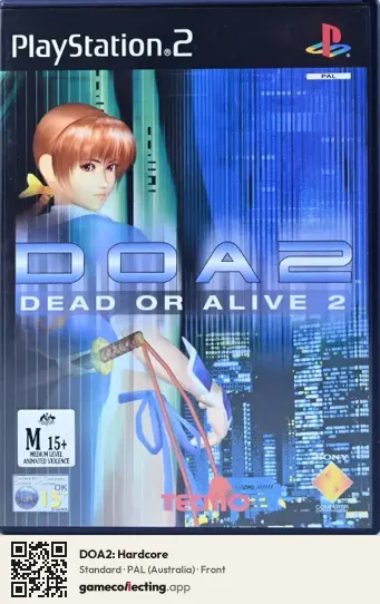 DOA2: Hardcore PlayStation 2, Australia box front