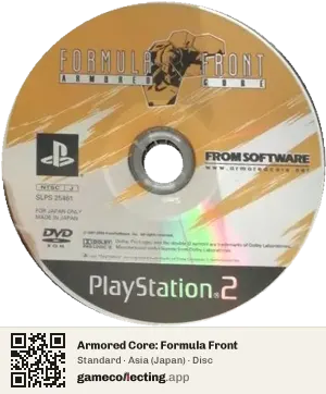 Armored Core: Formula Front PlayStation 2, Asia disc