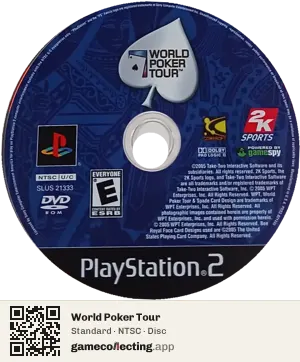 World Poker Tour PlayStation 2, NTSC disc