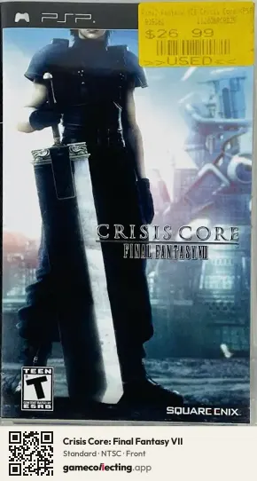 Crisis Core: Final Fantasy VII PlayStation Portable, NTSC box front