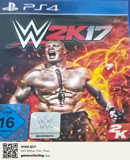 WWE 2K17 PlayStation 4, PAL box front