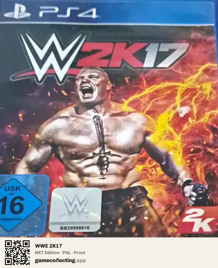 WWE 2K17 PlayStation 4, PAL box front