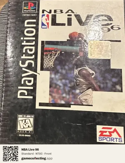 NBA Live 96 PlayStation, NTSC box front