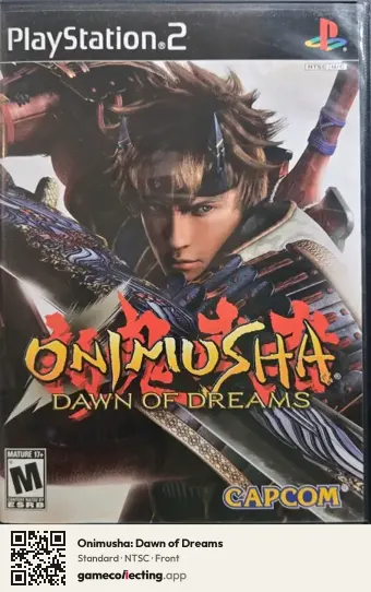 Onimusha: Dawn of Dreams PlayStation 2, NTSC box front