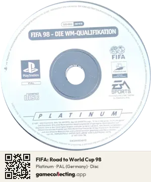 FIFA: Road to World Cup 98 PlayStation, PAL disc