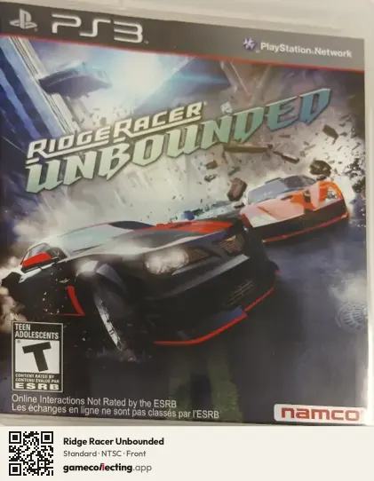 Ridge Racer Unbounded PlayStation 3, NTSC box front