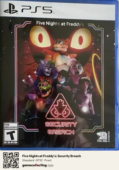 Five Nights at Freddy's: Security Breach PlayStation 5, NTSC box front