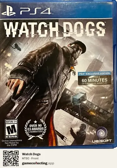 Watch Dogs PlayStation 4, NTSC box front
