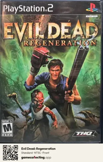 Evil Dead: Regeneration PlayStation 2, NTSC box front