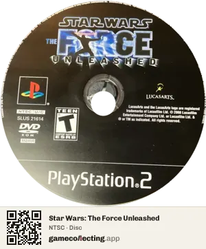 Star Wars: The Force Unleashed PlayStation 2, NTSC disc
