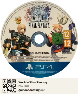 World of Final Fantasy PlayStation 4, PAL disc