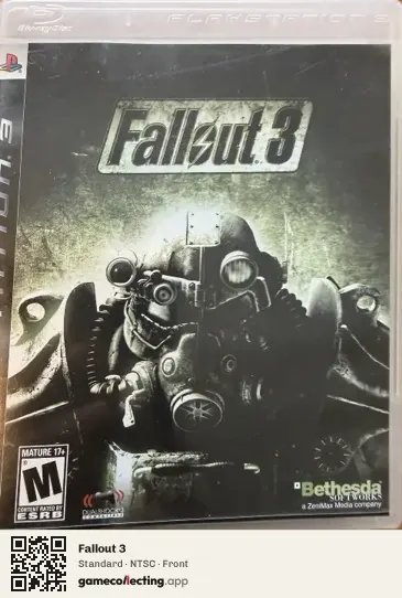 Fallout 3 PlayStation 3, NTSC box front