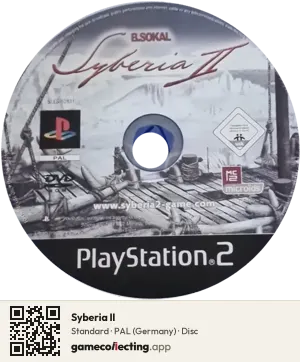 Syberia II PlayStation 2, PAL disc