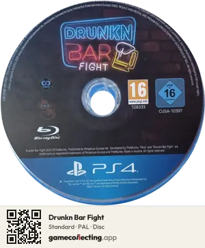 Drunkn Bar Fight PlayStation 4, PAL disc