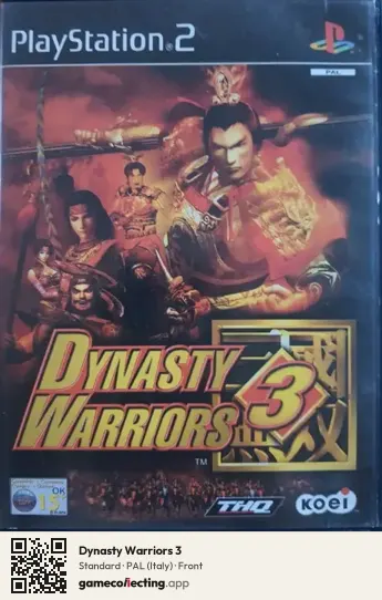 Dynasty Warriors 3 PlayStation 2, Italy box front