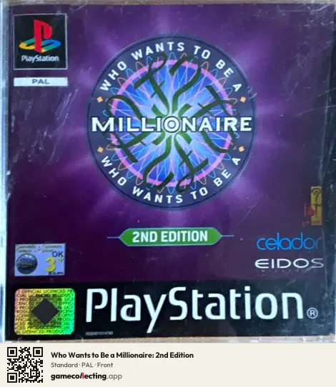 Who Wants to Be a Millionaire: 2nd Edition PlayStation, PAL box front