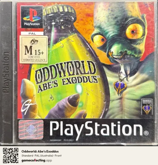 Oddworld: Abe's Exoddus PlayStation, Australia box front