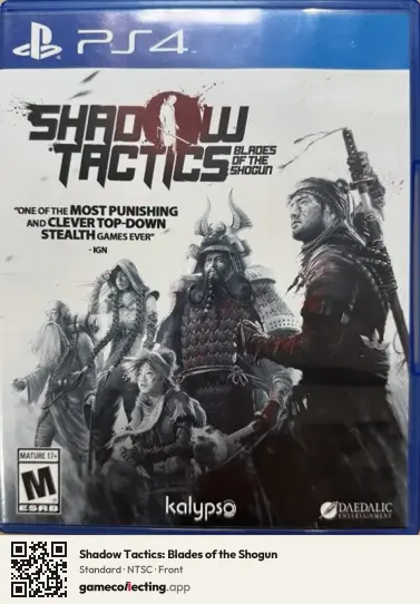 Shadow Tactics: Blades of the Shogun PlayStation 4, NTSC box front