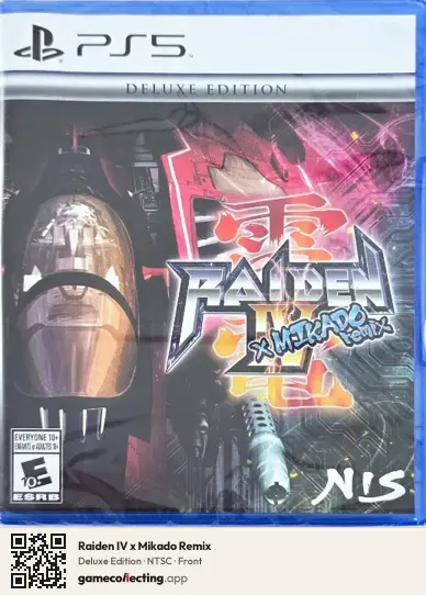 Raiden IV x Mikado Remix PlayStation 5, NTSC box front