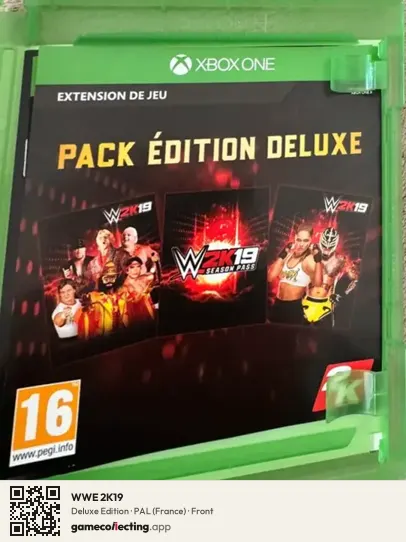 WWE 2K19 Xbox One, France box front