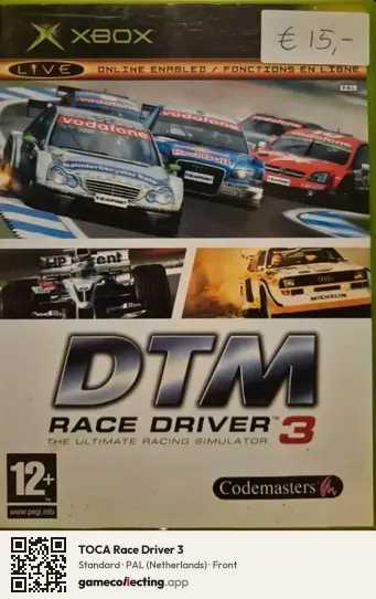 TOCA Race Driver 3 Xbox, Netherlands box front