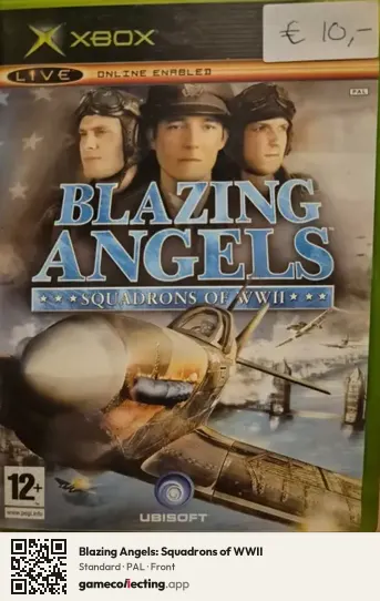 Blazing Angels: Squadrons of WWII Xbox, PAL box front