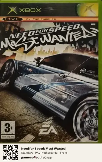 Need for Speed: Most Wanted Xbox, Netherlands box front