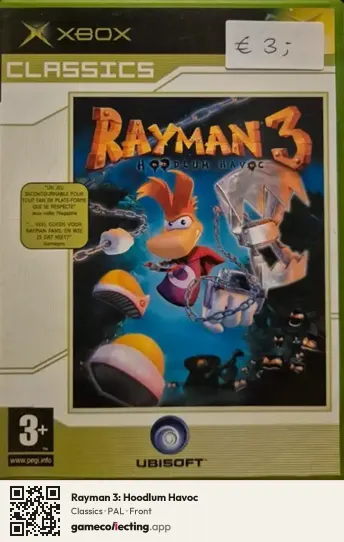 Rayman 3: Hoodlum Havoc Xbox, PAL box front