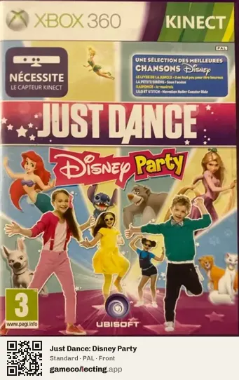 Just Dance: Disney Party Xbox 360, PAL box front
