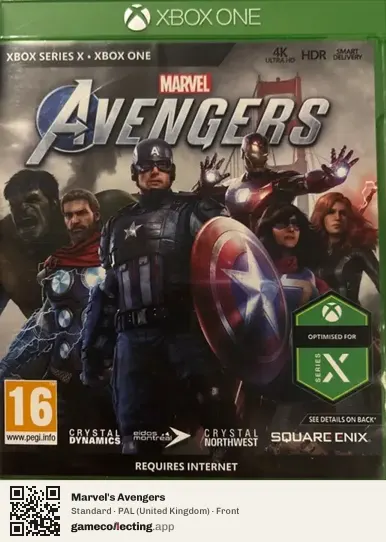 Marvel's Avengers Xbox One, United Kingdom box front