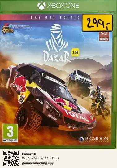 Dakar 18 Xbox One, PAL box front