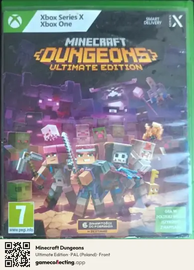 Minecraft Dungeons Xbox Series X, Poland box front